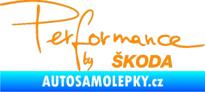 Samolepka Performance by Škoda oranžová