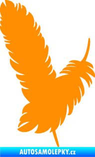 Samolepka Peříčka 002 levá oranžová