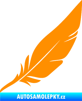 Samolepka Peříčko 004 pravá oranžová