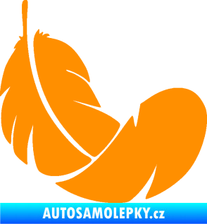 Samolepka Peříčko 008 pravá oranžová