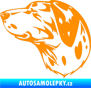 Samolepka Pes 002 levá Dalmatin oranžová