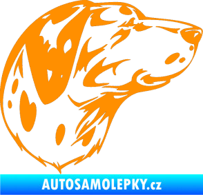 Samolepka Pes 002 pravá Dalmatin oranžová