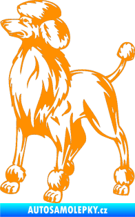 Samolepka Pes 014 levá Pudl oranžová