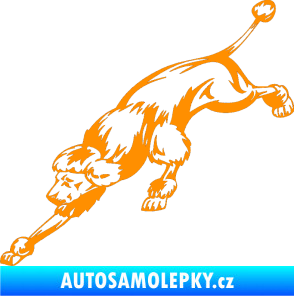 Samolepka Pes 022 levá Pudl oranžová