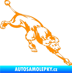 Samolepka Pes 022 pravá Pudl oranžová