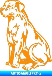Samolepka Pes 032 levá oranžová