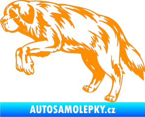 Samolepka Pes 034 levá oranžová