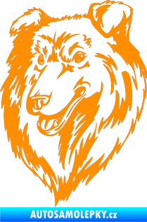 Samolepka Pes 036 levá Kolie oranžová