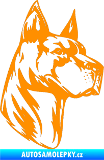 Samolepka Pes 038 pravá doga oranžová