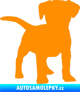 Samolepka Pes 056 pravá štěně oranžová