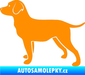 Samolepka Pes 062 levá Labrador oranžová