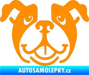 Samolepka Pes 069 Buldoček oranžová