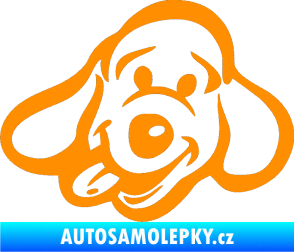 Samolepka Pes 078 levá oranžová