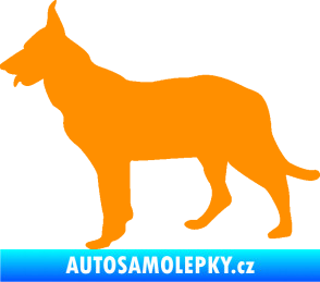 Samolepka Pes 079 levá Německý ovčák oranžová