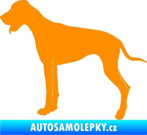 Samolepka Pes 086 levá Doga oranžová