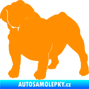 Samolepka Pes 089 levá Buldok oranžová