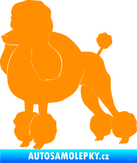 Samolepka Pes 092 levá Pudl oranžová