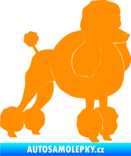 Samolepka Pes 092 pravá Pudl oranžová