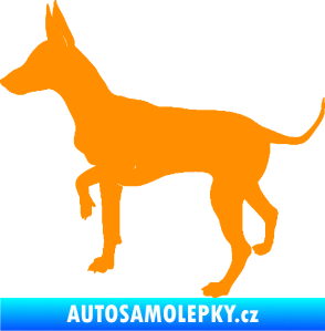 Samolepka Pes 093 levá Pražský krysařík oranžová