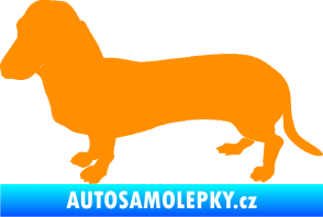 Samolepka Pes 094 levá Baset oranžová