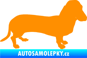 Samolepka Pes 094 pravá Baset oranžová