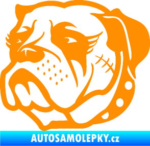 Samolepka Pes 097 levá Buldok oranžová