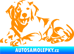 Samolepka Pes 106 levá Retrívr oranžová