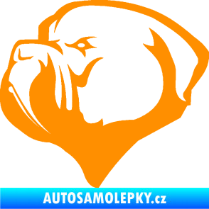 Samolepka Pes 116 levá pitbull oranžová