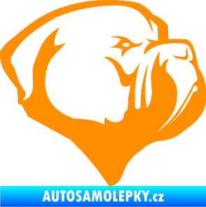 Samolepka Pes 116 pravá pitbull oranžová