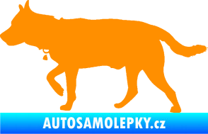 Samolepka Pes 121 levá německý ovčák oranžová