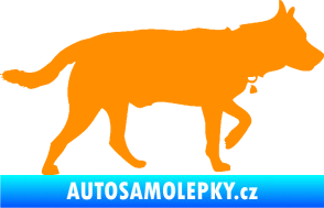 Samolepka Pes 121 pravá německý ovčák oranžová