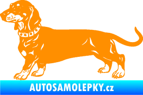 Samolepka Pes 122 levá jezevčík oranžová