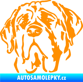 Samolepka Pes 125 levá anglický mastif oranžová