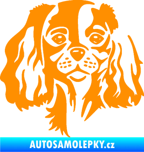 Samolepka Pes 132 levá Cavalier king Charles spaniel oranžová