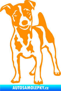 Samolepka Pes 144 levá Jack Russel terier oranžová