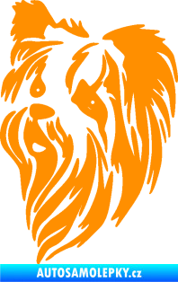 Samolepka Pes 152 levá Jorkšírský teriér oranžová