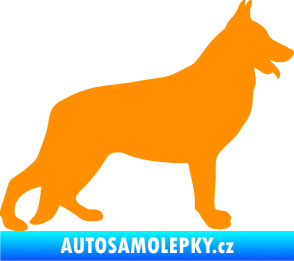Samolepka Pes 154 pravá německý ovčák oranžová