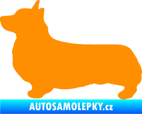 Samolepka Pes 164 levá Welsh Corgi Pembroke oranžová