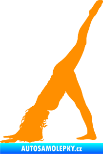 Samolepka Pilates 001 levá oranžová