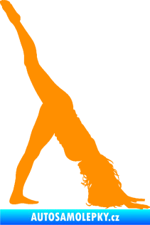 Samolepka Pilates 001 pravá oranžová