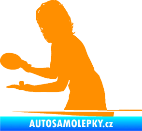 Samolepka Ping pong 005 levá oranžová