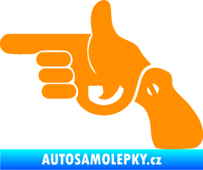 Samolepka Pistole 002 levá han gun oranžová