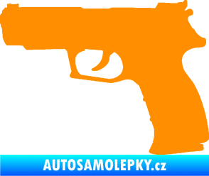 Samolepka Pistole 003 levá oranžová