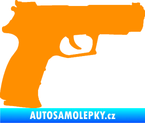 Samolepka Pistole 003 pravá oranžová