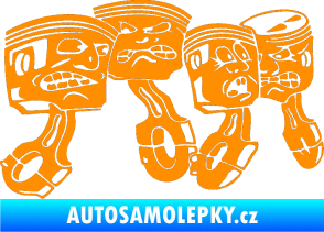 Samolepka Písty pravá oranžová
