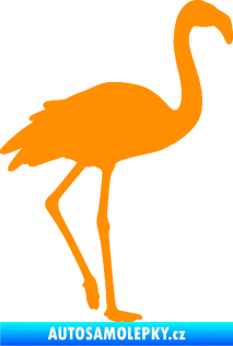 Samolepka Plameňák 001 pravá oranžová