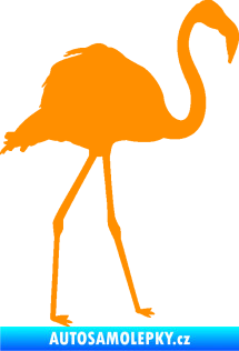 Samolepka Plameňák 002 pravá oranžová