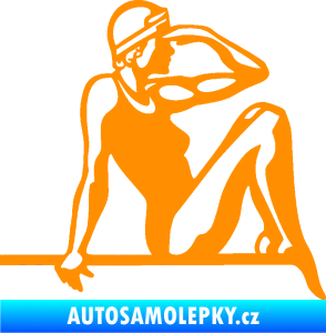 Samolepka Plavkyně 001 pravá oranžová