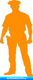 Samolepka Policajt 002 levá oranžová