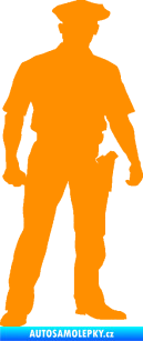 Samolepka Policajt 002 pravá oranžová